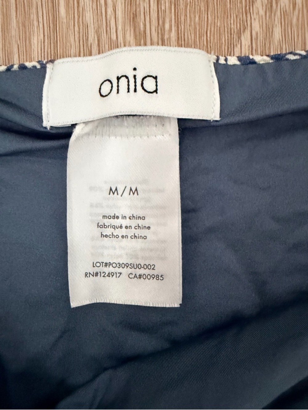Like New! Onia X Faherty Navy Blue Floral Print Bikini Set- MED - Picture 8 of 10